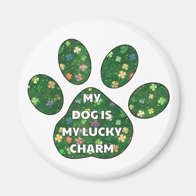 Mein Hund ist mein Glücksbringer Magnet (Vorne)