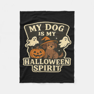 Mein Hund ist mein Halloween-Geist _ Lustiger Hund Fleecedecke