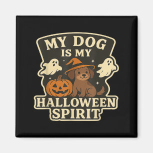 Mein Hund ist mein Halloween-Geist _ Lustiger Hund Magnet