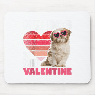 Mein Hund ist mein Valentin - Tattoo Shih Tzu Anim Mousepad