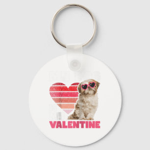 Mein Hund ist mein Valentin - Tattoo Shih Tzu Anim Schlüsselanhänger