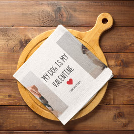 Mein Hund ist mein Valentine | Zwei Hunde - Fotos Geschirrtuch