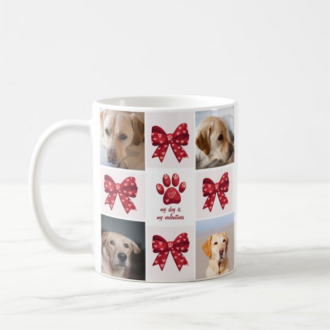 Mein Hund ist mein Valentiner, der 4 Fotos verbrau Kaffeetasse (Links)