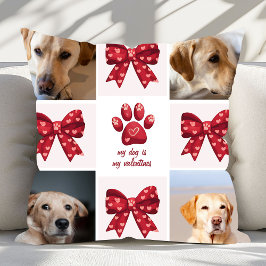 Mein Hund ist mein Valentiner, der 4 Fotos verbrau Kissen