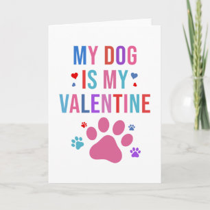 Mein Hund ist mein Valentinhund liebt Geschenke fü Karte