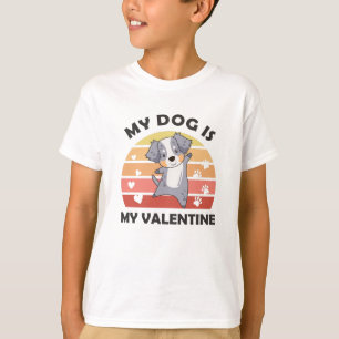 Mein Hund ist mein Valentinshefter Vintag T-Shirt