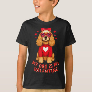 Mein Hund ist mein Valentinstag American Er Spanie T-Shirt