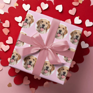 Mein Hund ist mein Valentinstag Individuelles Foto Geschenkpapier