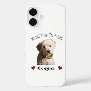 Mein Hund ist mein Valentinstag – Personalisiertes iPhone 16 Hülle