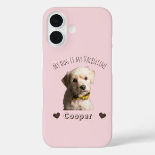 Mein Hund ist mein Valentinstag – Personalisiertes iPhone 16 Hülle