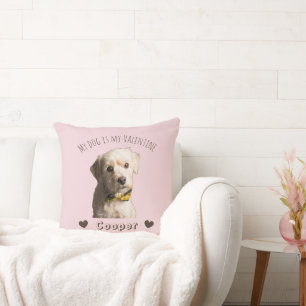 Mein Hund ist mein Valentinstag – Personalisiertes Kissen