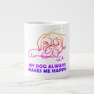Mein Hund macht mich immer glücklich Jumbo-Tasse