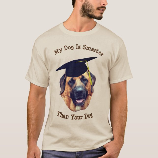Mein Hund schlauer als dein Mastiff Funny  T-Shirt (Vorderseite)
