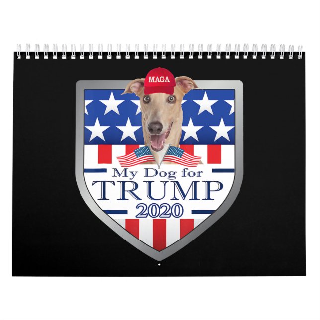 Mein Hund Trump 2020 Windhund mit Brille Kalender (Titelbild)