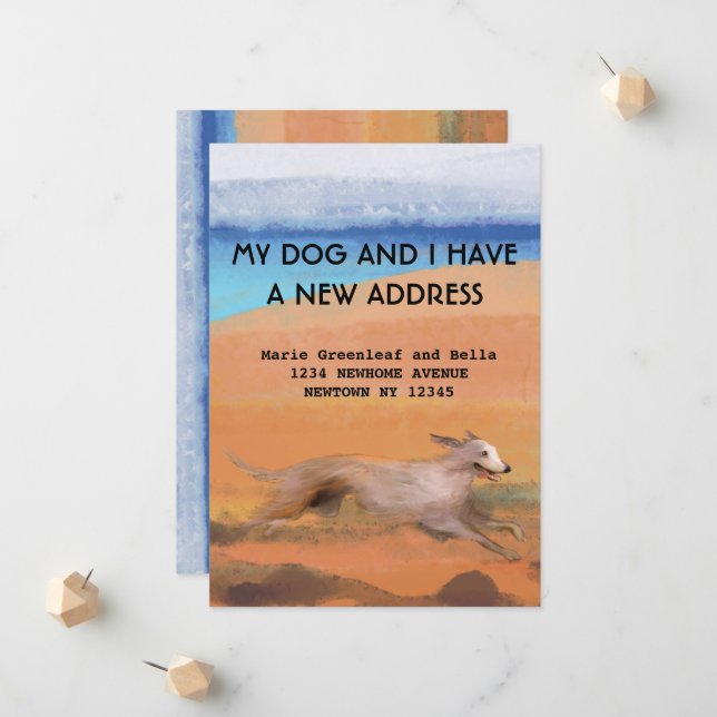 Mein Hund und ich haben die Ankündigung verschoben (Vorderseite/Rückseite Beispiel)