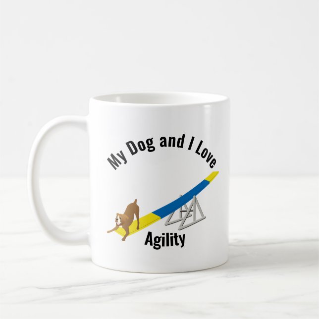Mein Hund und ich Liebe Agility Boxer Kaffeetasse (Links)
