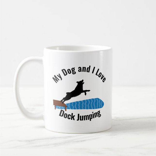 Mein Hund und ich Liebe Dock Jumping Aussie Kaffeetasse (Links)