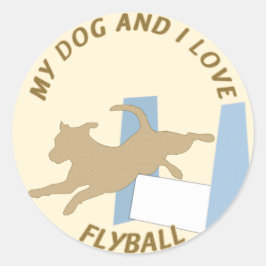 Mein Hund und ich Liebe Flyball Runder Aufkleber