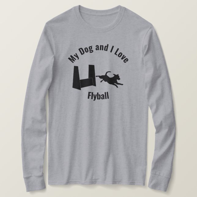 Mein Hund und ich Liebe Flyball Terrier T-Shirt (Design vorne)