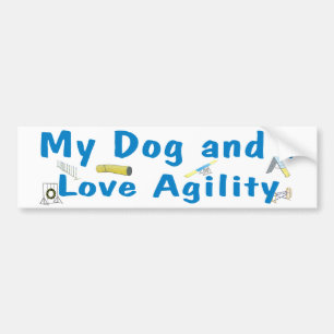 Mein Hunde-und i-Liebe-Agility Autoaufkleber