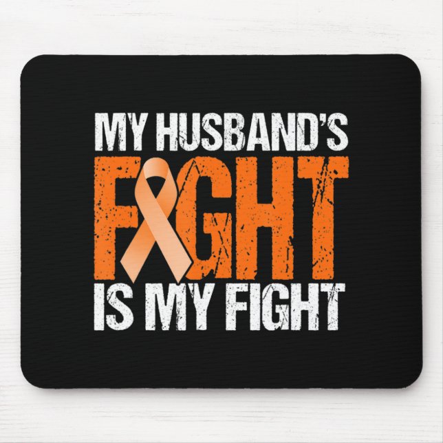 Mein Husband kämpft gegen meine Leukämie-Bewusstse Mousepad (Vorne)