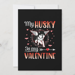 Mein Husky Dog ist mein Valentine Glückliches Vale Save The Date