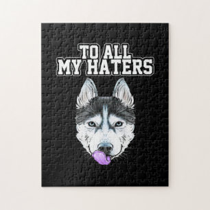 Mein Husky für all meine Hasser Puzzle