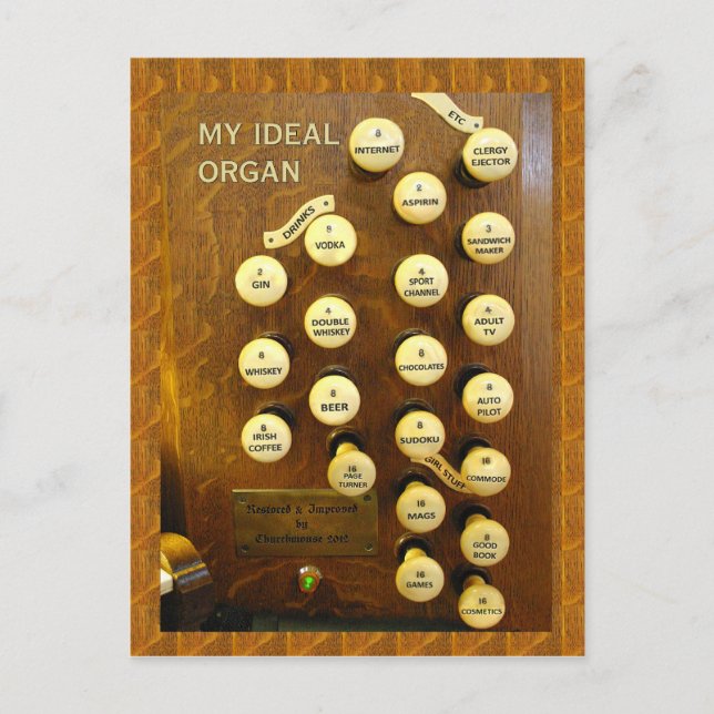Mein ideales Orgelpostkarte Postkarte (Vorderseite)