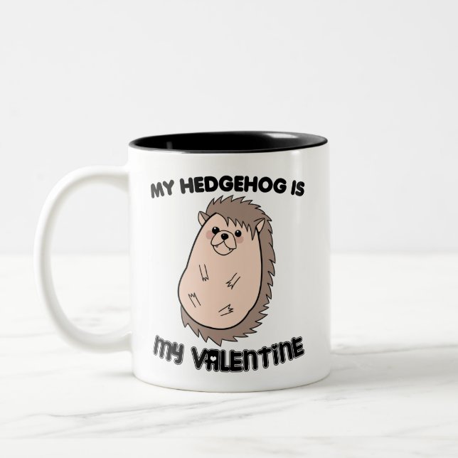 Mein Igel ist mein Valentine Zweifarbige Tasse (Links)