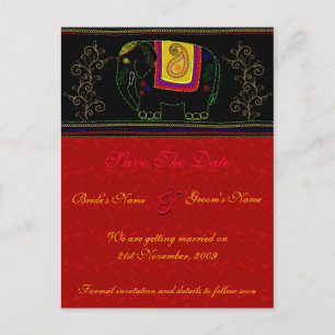 Mein indischer Elefant - indisches Rot Ankündigungspostkarte