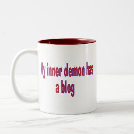 Mein innerer Dämon hat einen Blog Zweifarbige Tasse