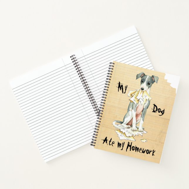 Mein italienischer Greyhound Ate Meine Hausaufgabe Notizbuch (Innenseite)