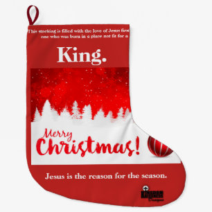 Mein Jesus ist der Grund während der Jahreszeit Großer Weihnachtsstrumpf