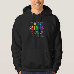 Mein Job ist alles Regenbogen und Schmetterlinge L Hoodie