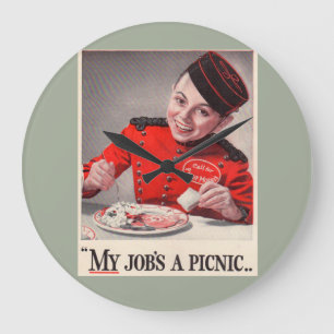 Mein Job ist ein Picnic Große Wanduhr