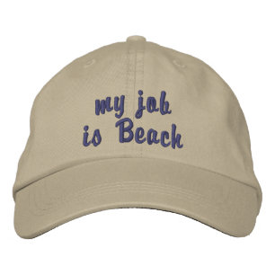 "Mein Job ist Strand" bestickt mit Baseballkappe Bestickte Baseballkappe