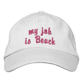 "Mein Job ist Strand" bestickt mit Baseballkappe Bestickte Baseballkappe