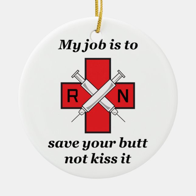 Mein Job Keramik Ornament (Vorne)