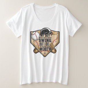 Mein Junge mag nicht immer schwingen, aber ich tue Große Größe T-Shirt