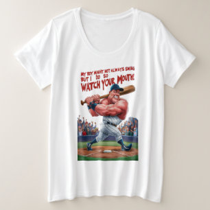 Mein Junge mag nicht immer schwingen, aber ich tue Große Größe T-Shirt