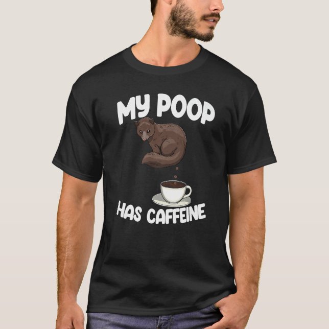 Mein Kack hat Caffine Funny Women Kaffeekatze Kopi T-Shirt (Vorderseite)