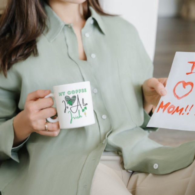 Mein Kaffee ist auch irischer Kaffee St Patrick's  Kaffeetasse (Von Creator hochgeladen)