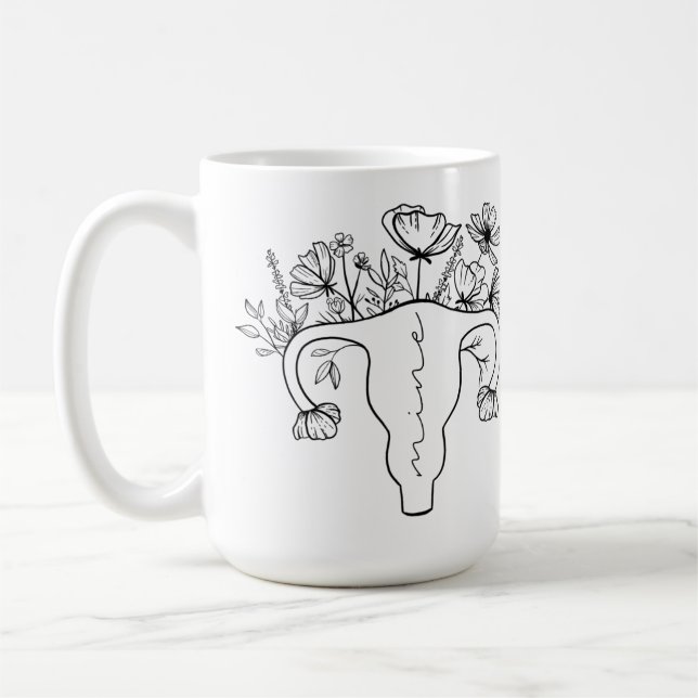 Mein Kaffee meine Uterus Kaffeetasse (Links)