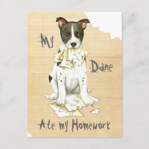 Mein Kanaan Hund hat meine Hausaufgaben aufgegesse Postkarte