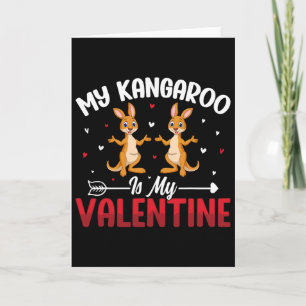 Mein Känguru ist mein Valentinstag - Tierliebhaber Karte