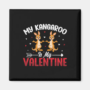 Mein Känguru ist mein Valentinstag - Tierliebhaber Magnet