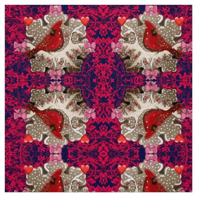 Mein Kardinal Valentine Fabric Stoff (Muster)