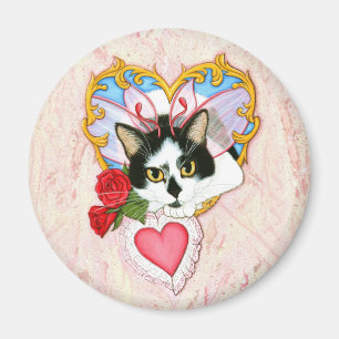 Mein katzenartiger Valentinsgruß-Katzen-Magnet Magnet