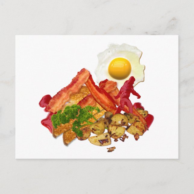 Mein Ketchup-Knochenstuhl für das Frühstück im Bac Postkarte (Vorderseite)
