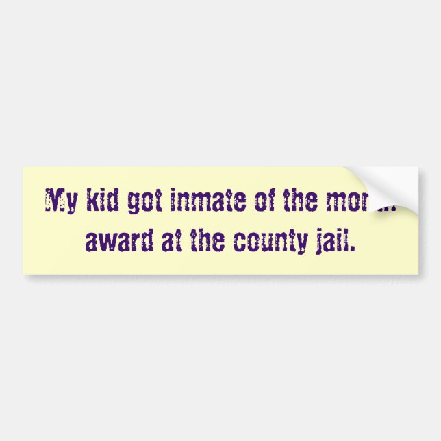 Mein Kind got Insassen des Monatspreises am cou… Autoaufkleber (Vorne)